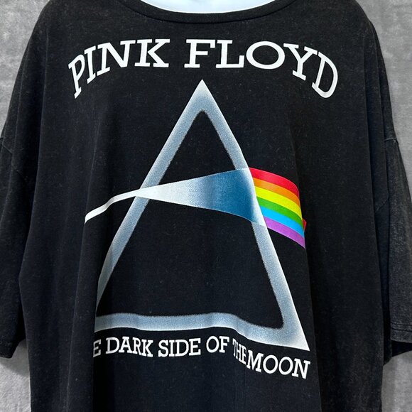 Pink Floyd Dark Side of the Moon Graphic Tee Sz XXXL Gray Wash - Picture 2 of 5